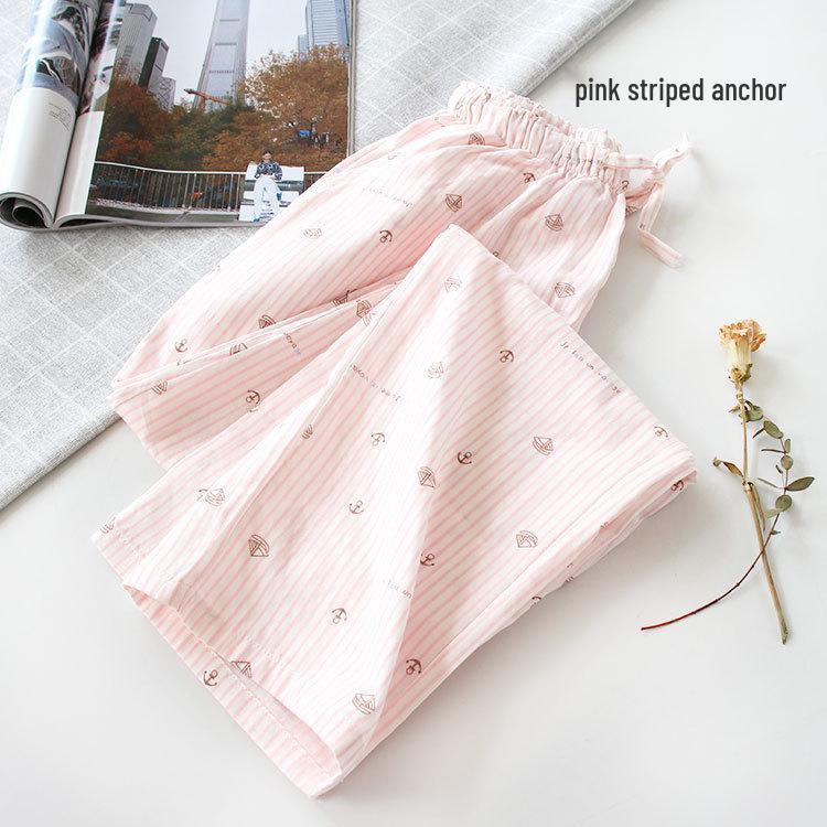 Women's Cotton Sleep & Home Pants - Lightweight, Breathable, Long, Unisex Style for Spring/Summer/Autumn