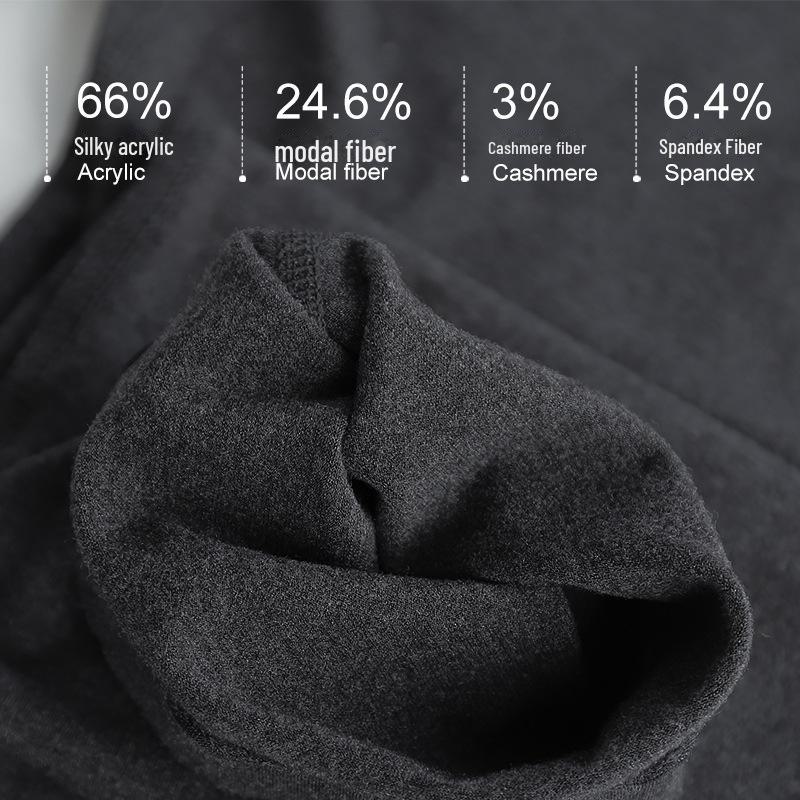 Women's Large Seamless Autumn Trousers - Japanese Style, Silk Acrylic, Warm & Cold-Proof Bottoming Pants