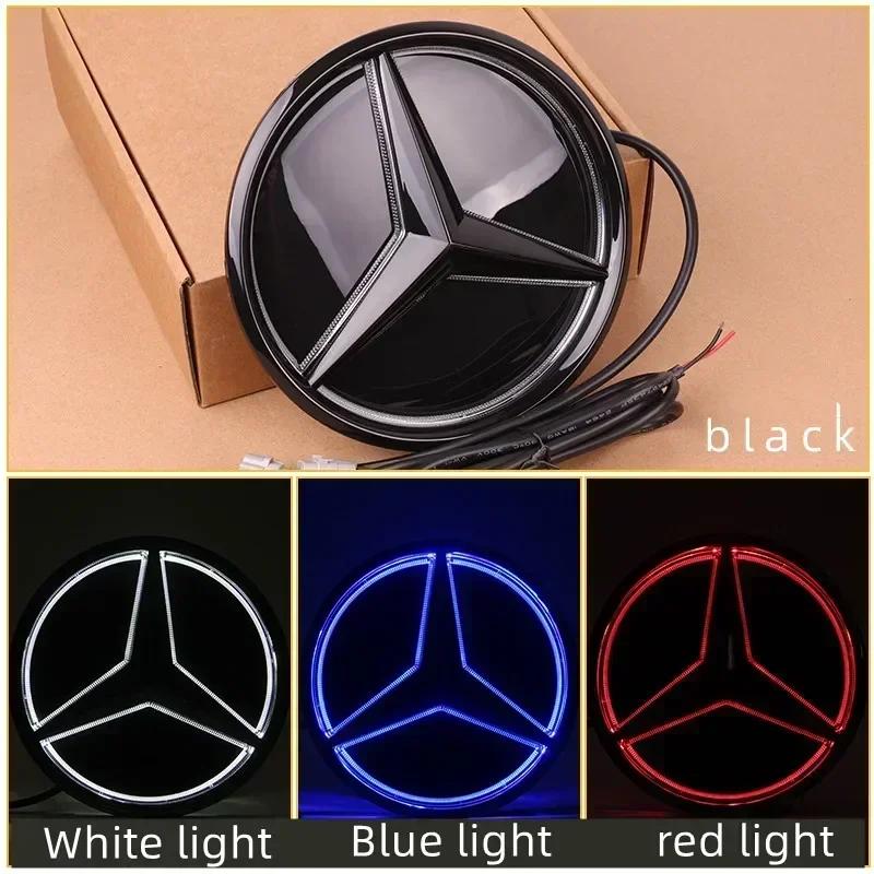 

New C200 E200 For Mercedes Benz for Mercedes Benz led Emblem Light Front Grilled Star Illuminated Logo White Blue Red badge W2 W204 White light чёрный