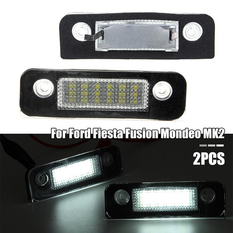 A Pair Of License Plate Lights 12V Ford Mondeo License Plate Lights 3528SMD 18LED Waterproof Ultra Bright License Plate Lighting