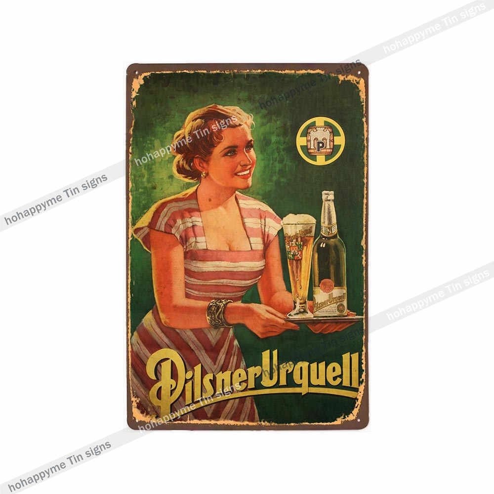 Beer Metal Poster Signs Alcohol Vintage Decoration Plates For Wall Bar Pub Club  Kitchen Bedroom Retro Plaque Home Decor 20x30cm