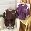 Kids Casual Long-Sleeve Set, Comfortable Daily Wear Outfits