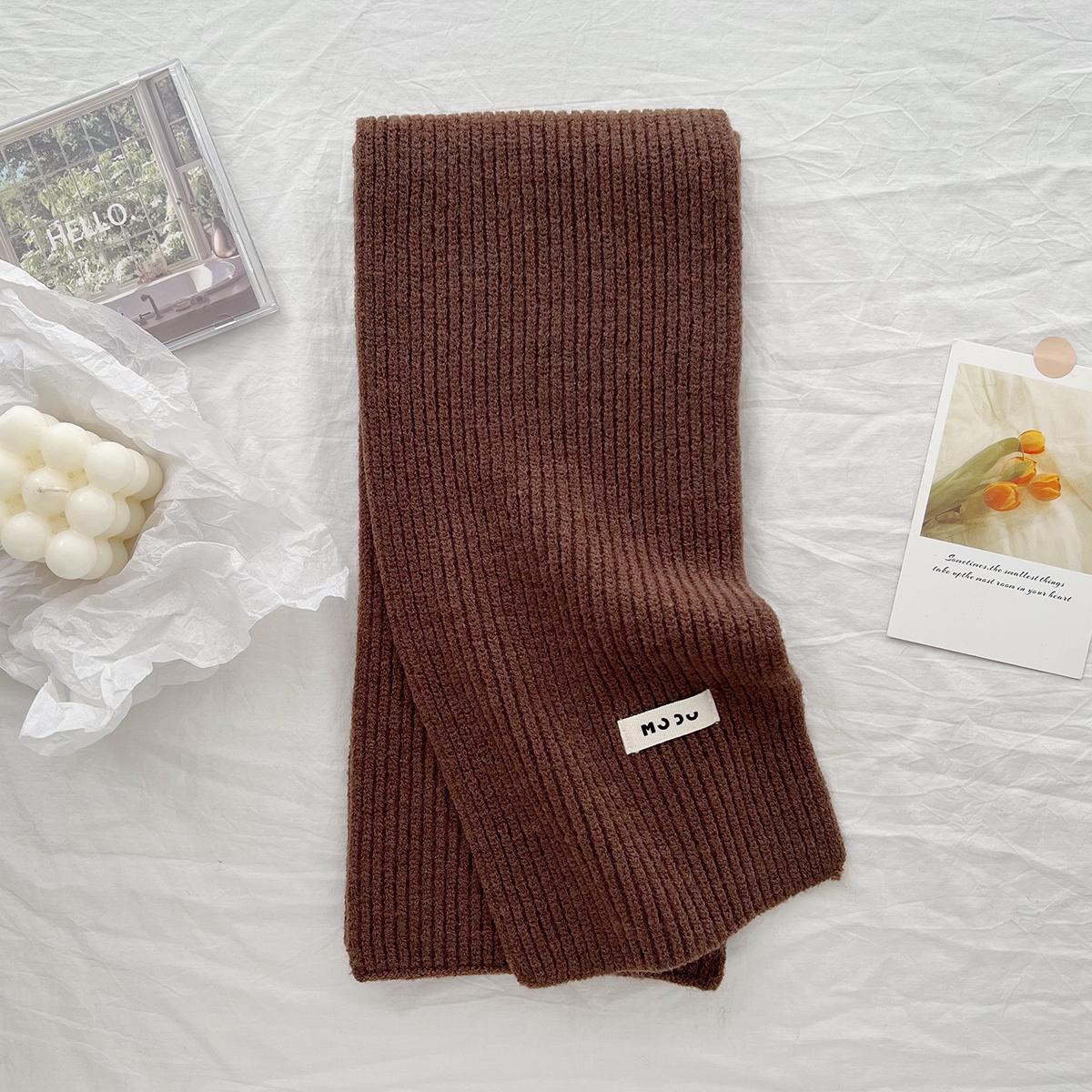 

Отборный австралийский чистый шерстяной шарф 100% шерсть однотонный универсальный женский новый зимний теплый вязаный шарф 23 * 160CM