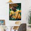 Brazilian Football Celebration Wall Decor Tapestry Art For Pet Memorial Birthdaywedding Party Backdrop Family Gift