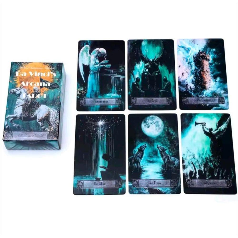10.3*6cm Da Vinci’s Arcana Tarot Deck - 78 Pcs Mystical Art Tarot Cards for Intuitive Readings