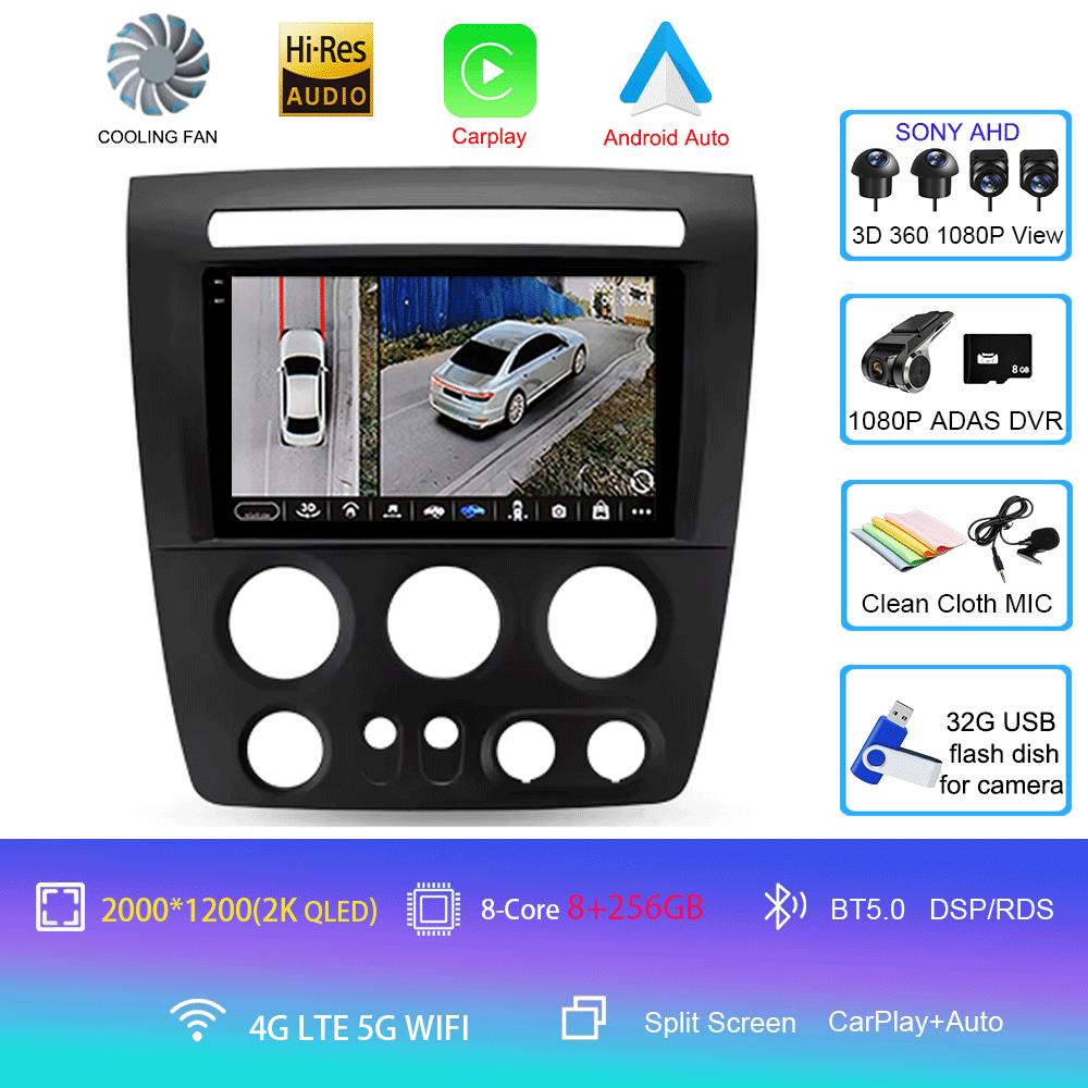 For Hummer H3 1 2005 2006 2007 - 2010 Car Radio Android14 Navigation GPS Multimedia Video Player Stereo Wireless Carplay Auto 4G