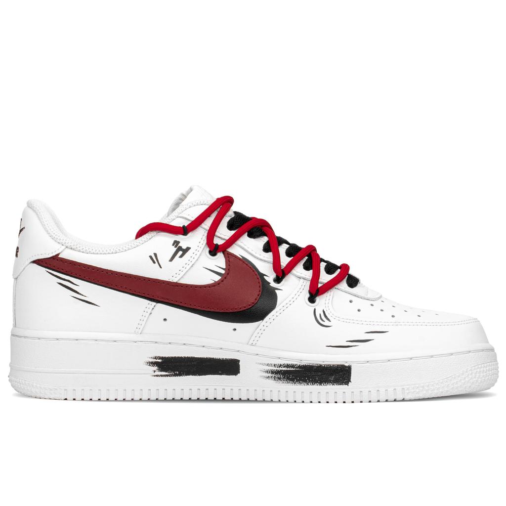 Nike Air Force 1 Skateboard-Schuhe Herren Weiß Schwarz Rot CW2288-111(TeamA-AF)