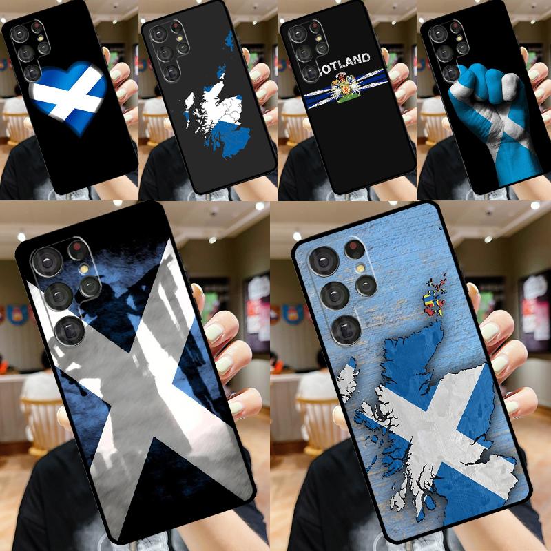 Scotland Scottish Flag Case For Samsung Galaxy S24 S23 S22 Ultra S8 S9 S10 Plus Note 10 20 Ultra S20 S21 FE Cover