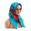 Russian Ethnic Flower Print Headscarf for Women Fashionable and Comfortable Polyester Bandanas Headwrap for Winter Wear