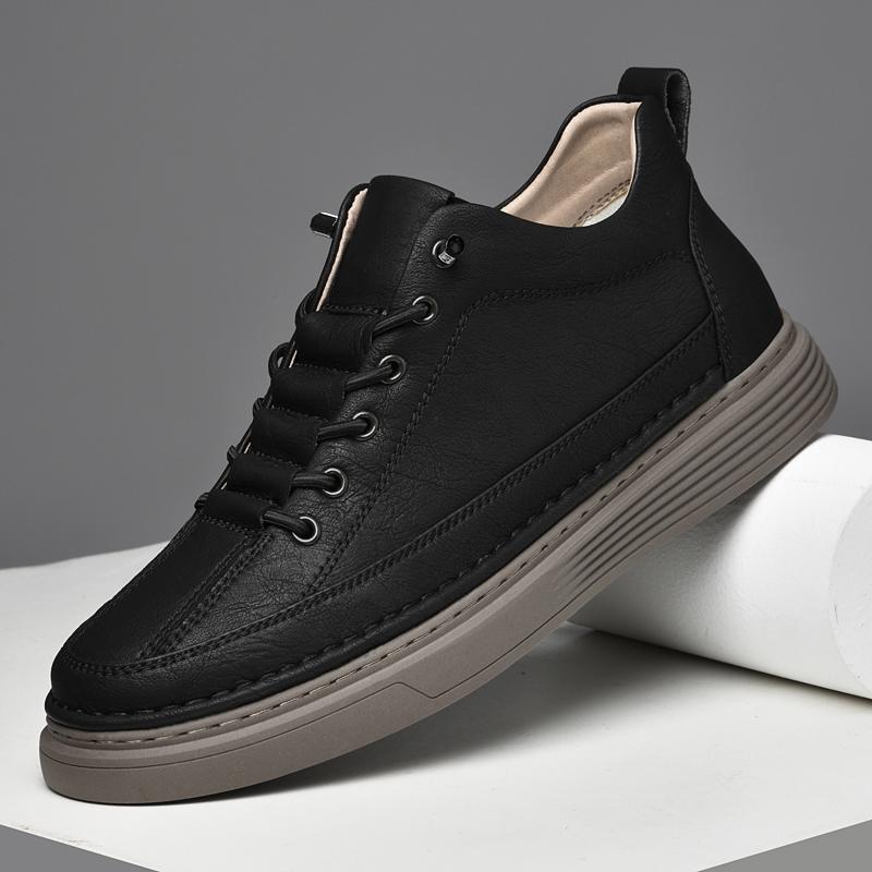Plus Size British Style Genuine Leather Men Shoes Trend Comfortable Casual Shoes Moccasins Men Flats Shoes