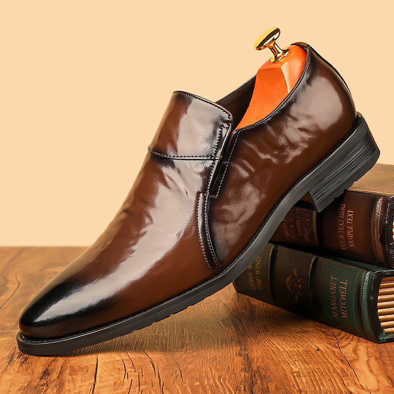 

Модный дизайнер Мода Новые Мужские Остроносые Лоферы Слипоны Глянцевая Черная Коричневая Лакированная Кожа Повседневная Обувь Мужская Формальная Обувь 44