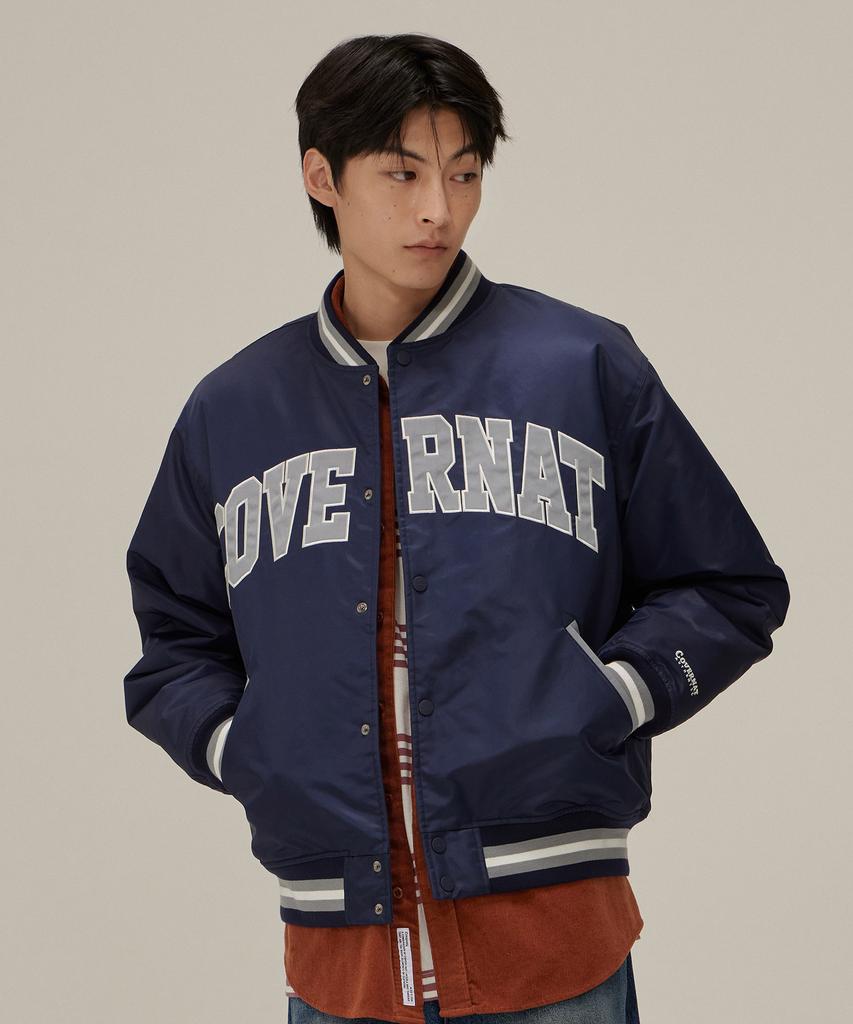 Covernat Arch Logo Satin Varsity Navy
