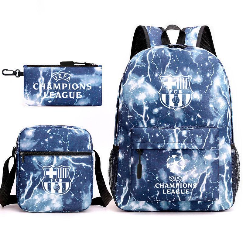 Zaino da Tifoso di Calcio per Bambini e Ragazzi Manchester United Semplice Casual Zaino Giornaliero Borsa a Spalla con Astuccio