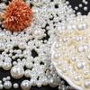 10-1000pcs/lot 1-20mm ABS Imitation Pearl Acrylic Beads No Hole Round Beads For DIY Bracelet Phone Chains Jewelry Accessories