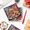 6Pcs Christmas Cardinal DIY Diamond Painting Card Rhinestone Painting Card Kit Diamond Daily Wish Card for Holiday Party Favors