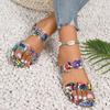 Fashion Women Slippers Flower Bohemian Pattern Sandals Fashion Big Size Slippers Home Casual Lightweight Shoes Flip Flops Slides Women