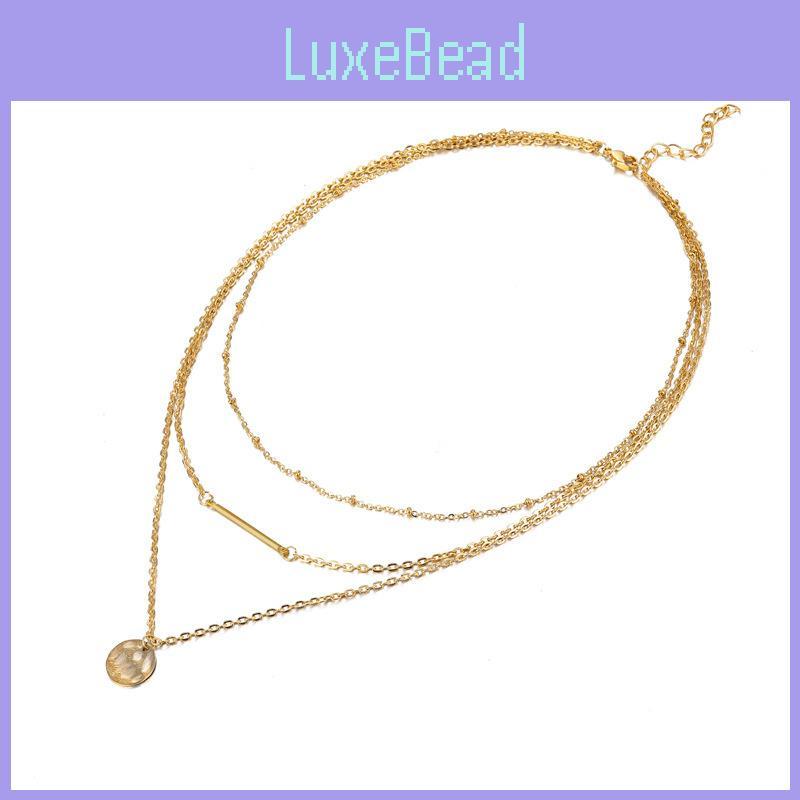 Trendy Gold Multi-layer Alloy Necklace With Geometric Design For Stylish Women Gifts