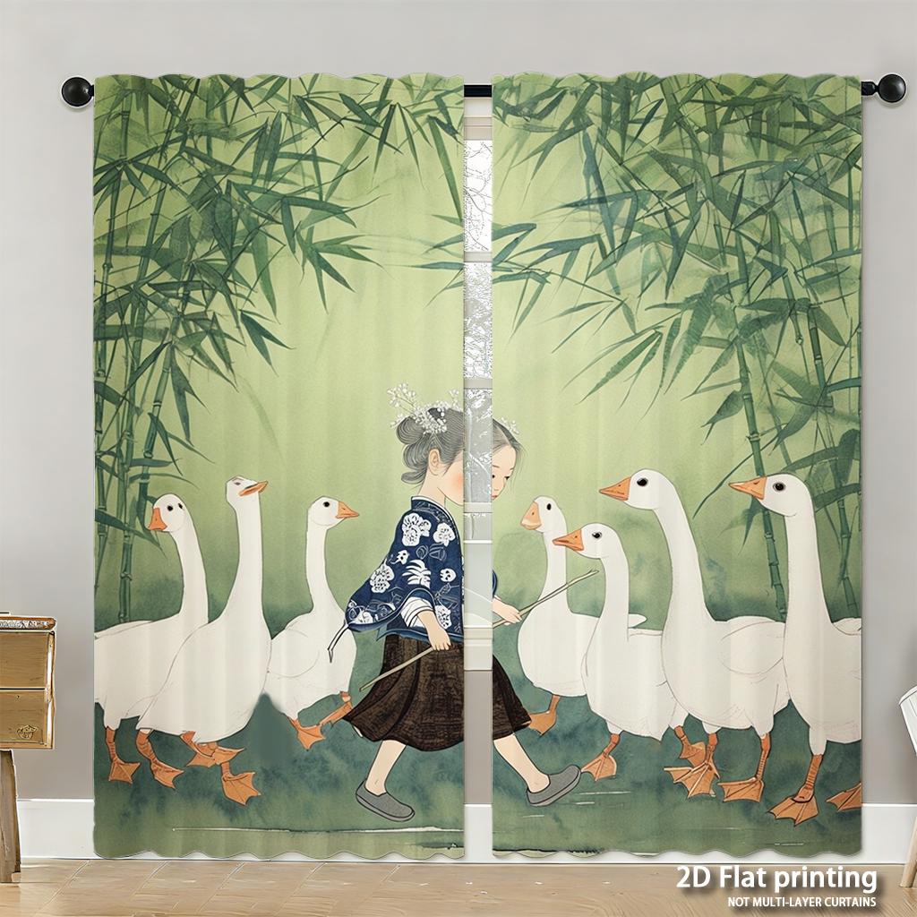 Piece Set High Definition Digital Printed Curtainsmulticolor Seasonal Vegetables Harvest Style Curtainhome Decoration Curtain Made Of Polyester