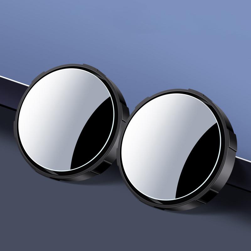Car Small Round Mirrors Blind Spot Rear View Mirror Auxiliary Reversing Parking Convex Mirror 360 Degree Adjustable