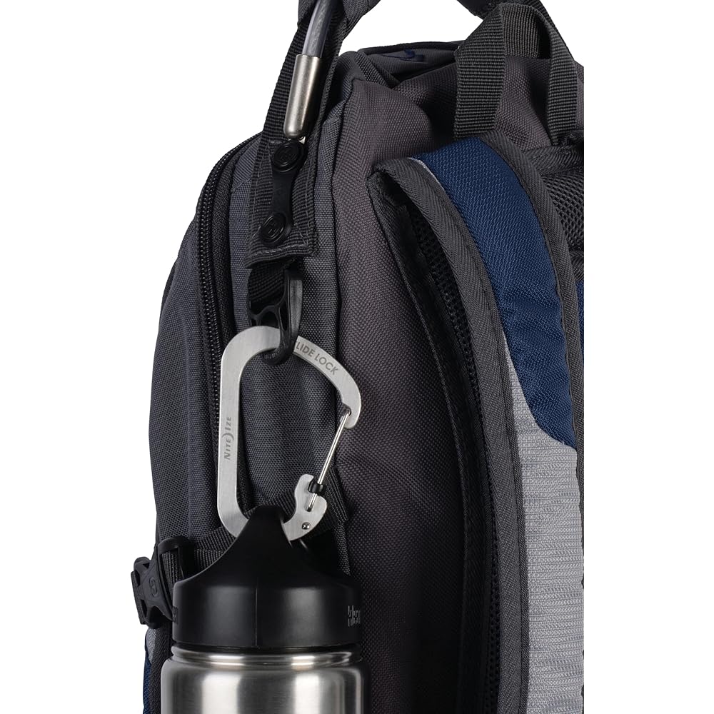 Nite Ize SlideLock Carabiner #4 Silver 4.5cm x 2.5cm Durable Clip Accessory
