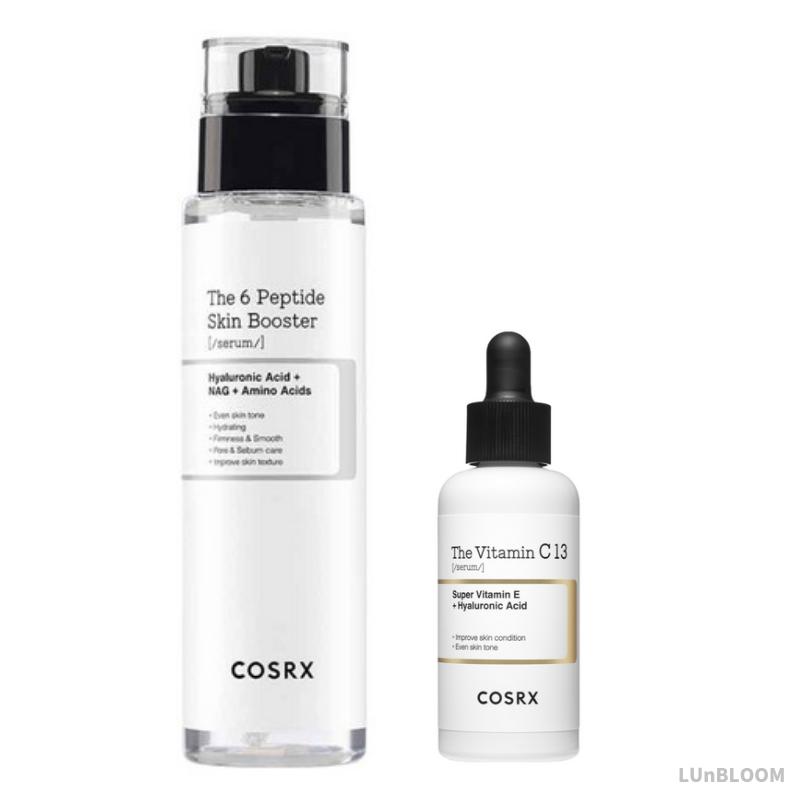 

[Duo Set] COSRX The 6 Peptide Serum 180ml + The Vitamin C 13 Serum 20ml (+Free gift)
