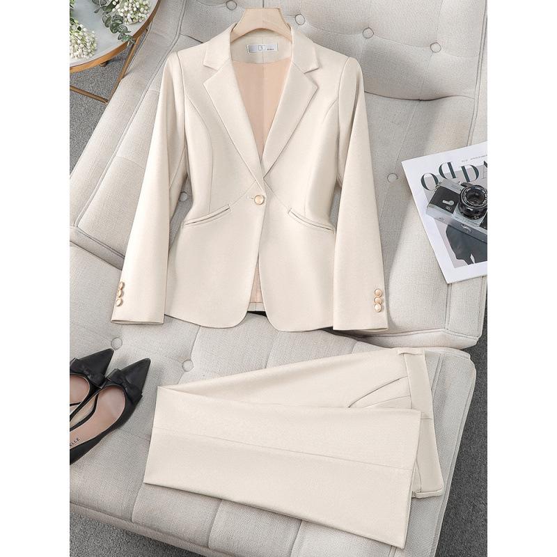 Women's Pink Slim Fit Professional Suit - Spring/Autumn 2026 High-End Formal Wear