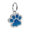 Pet Dog Puppy Paws Rhinestone Collar Tags Charm Pendant Key Ring Accessories