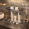 Cosmetic Storage Organizer Rack Double Layer Makeup Shelf Durable Design for Bathroom Vanity Desk Bedroom Dresser