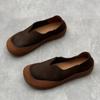 Retro Handmade Loafers Genuine Leather Flat Shoes Casual Versatile Soft Cowhide Women's Slip-on Shoes