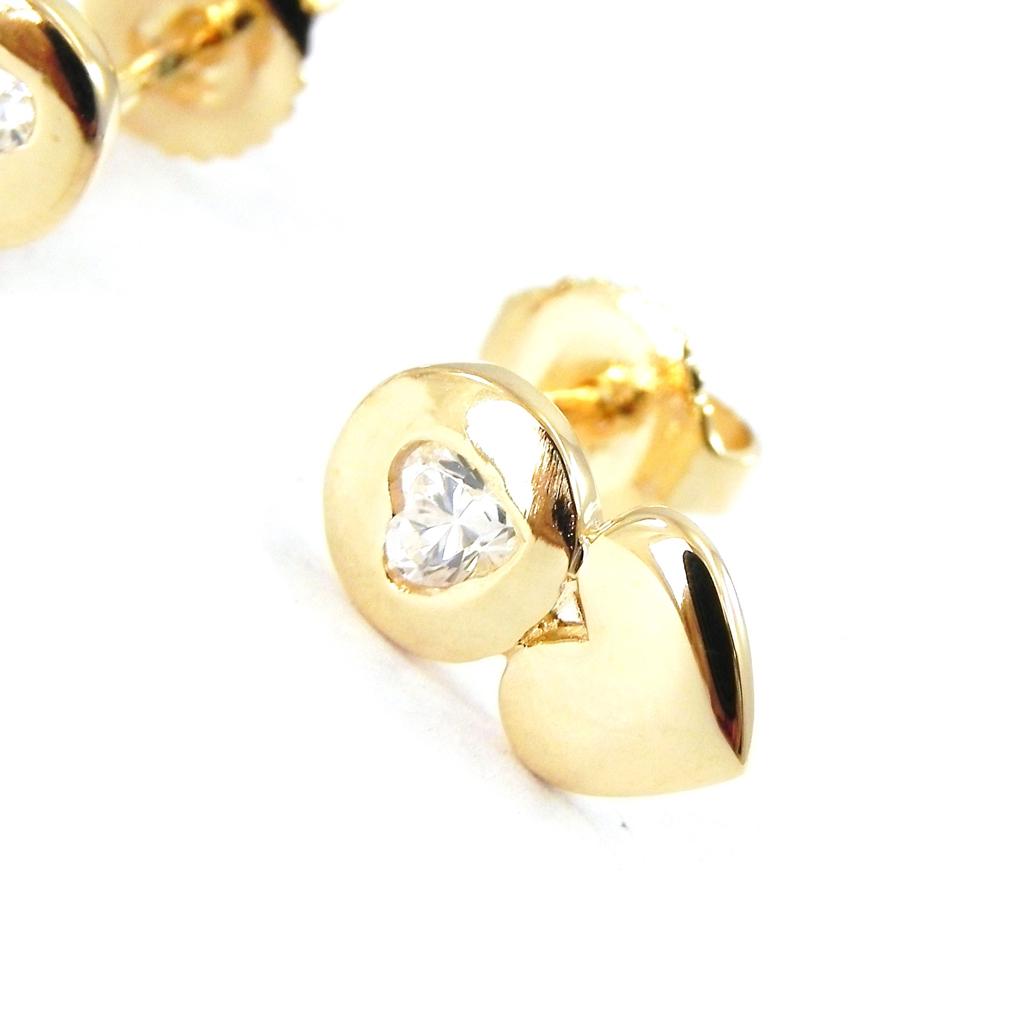 Altesse [I3164] - Gold Plated 'Love' Earrings