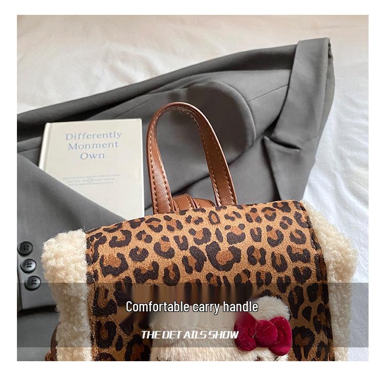 Children's Retro Leopard Print Cartoon Backpack for Girls 2025 - Cute Kitten Design Small Backpack