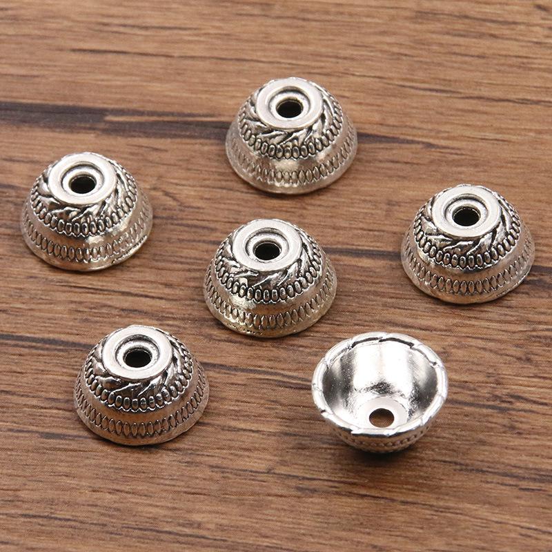 

Античні срібні роздільники-квіти: Багатостильовий, порожнистий дизайн для DIY браслетів та намист