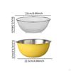2 Pieces 304 Stainless Steel Colander, with Mixing Bowl, Drainer Basket Basin Pasta Rice