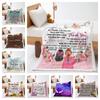 Decke 2D Digitaldruck Lammfell Kristallfleece Handgeschriebener Brief Deckenbezug Decke