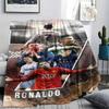 1PC CR7 Cristiano Ronaldo Patterned Flannel Blanket Suitable For All Seasons for Home Decor Warmth and Comfort Gifts Holiday Present