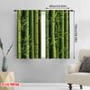 2 st, 2D-tryckta mönstergardiner Bambuskog Mångsidigt tyg (utan spö) Gåvor Perfekta för Vardagsrum, Hem