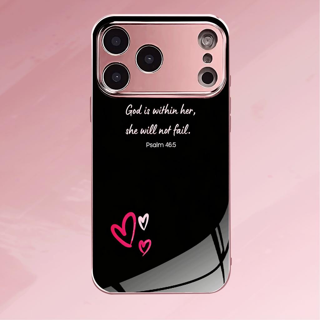Premium Psalm 46:5 Quote Print For iphone 17 case fashion phone cases Glass Phone Case for iPhone 17 16 15 14 13 12 pm Pro Plus