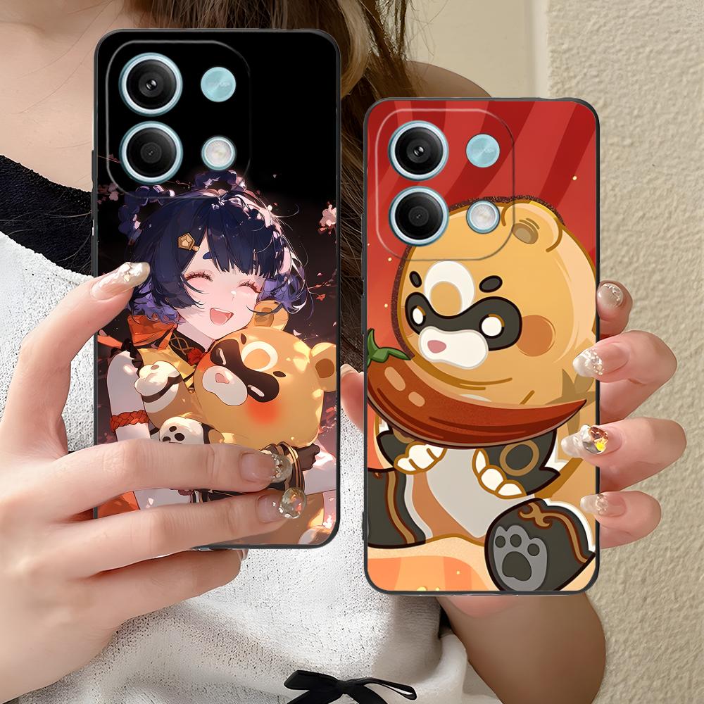 Game GI Xiangling Matte TPU Mobile Phone Case for Xiaomi Redmi Note 14 13 12 11 S Pro Plus 4G 5G Colorful Printing Cover