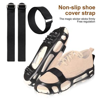 Ramponi da ghiaccio Cinghie per scarpe Ramponi da neve antiscivolo Cinghie per ramponi con fibbia ad anello in metallo Regolabile