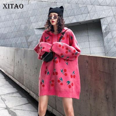 Lovely Cherry Pattern Sweater XJ2476