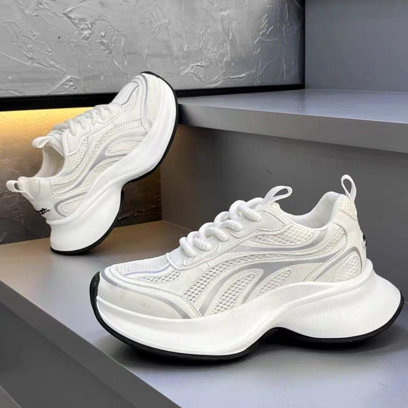 

Summer Brand Women s Casual Running Shoes Fashion Non Slip Breathable Mesh Athletic Shoes Trend Tennis Sneakers Zapatillas Mujer 44 белый