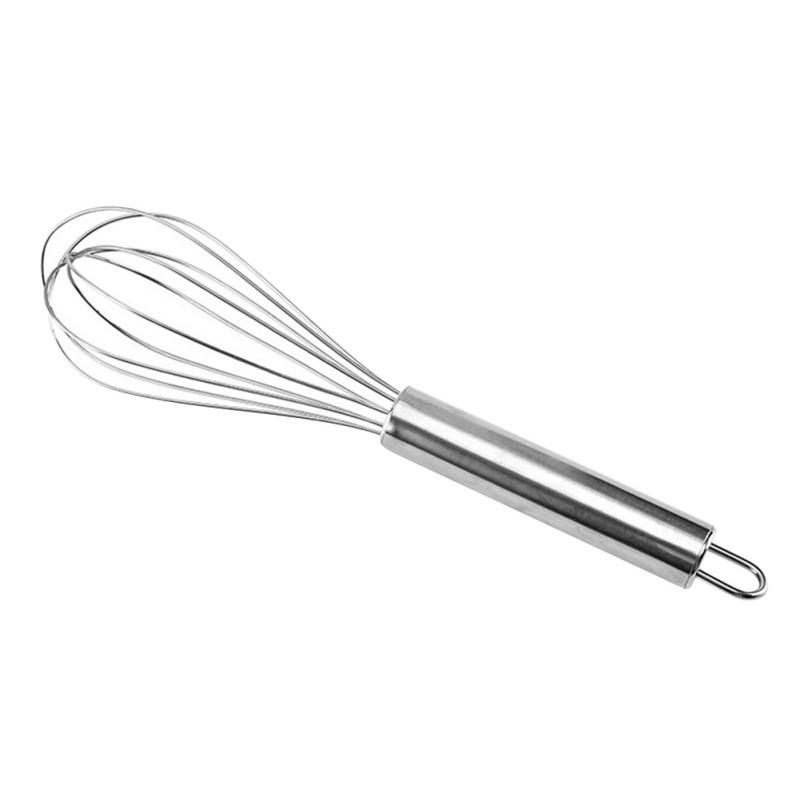 1 PC Durable Handle Whisk Stainless Steel Kitchen Balloon Wire Egg Beater Tool