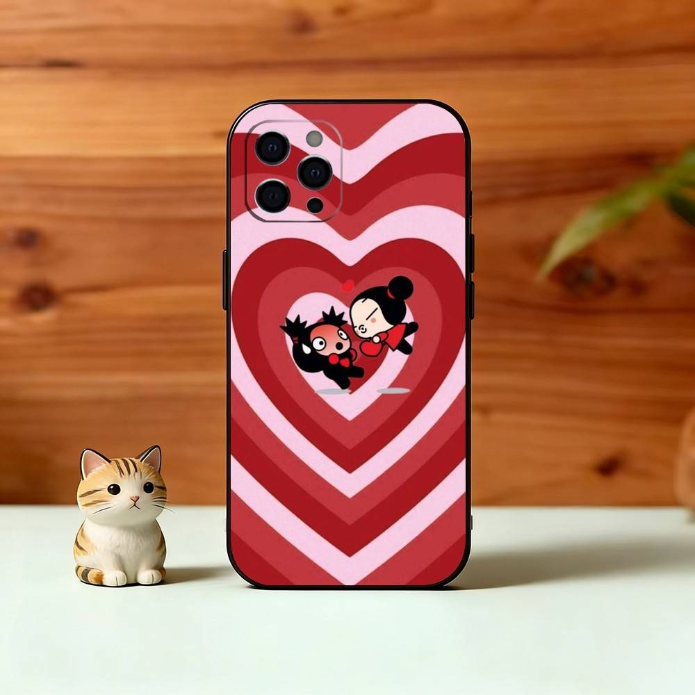 Chinese Doll P-Pucca Phone Case For iPhone 17, 16,15,14,13,12,11 Plus,Pro Max, Others Soft Black Cover