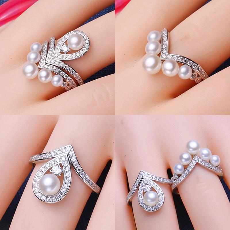 Zhuji Versatile Freshwater Pearl Ring: Two-way Style High-end Pearl Jewelry Accessory.