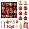 New Style Irregular Red & Green Electroplated Christmas Ball Ornaments Gift Set for Tree Decoration