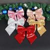 Exquisites Stoff-Pailletten-Stoff-Schleifen-Kein Ausbleichen Gold/Rosa/Rot Hängende Weihnachtsdekoration Weihnachts-Schleifen-Dekoration Heimdekoration