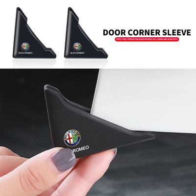 2Pcs Car Door Corner Collision Anti-scratch Protector For Giulia Stelvio Giulietta 156 159 147 Mito Tonale Brera Dis