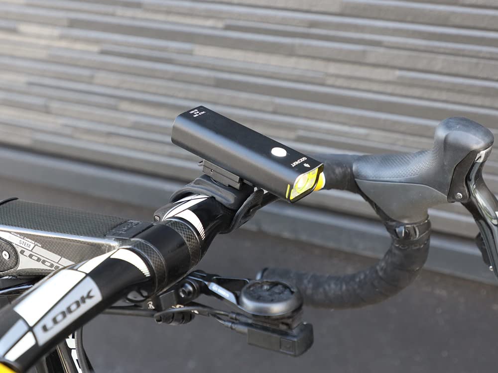 Silikon Gummiband Halterung für Gasilon Frontlicht Fahrradlicht entspricht (Rec-Halterung) (Neue Halterung) [Rubber2-Gaciron] CV9CP-400 / V9CP-800 /
