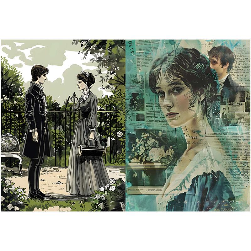 Vintage Love 10 Sheets: European & American Court Style Decorative DIY Paper
