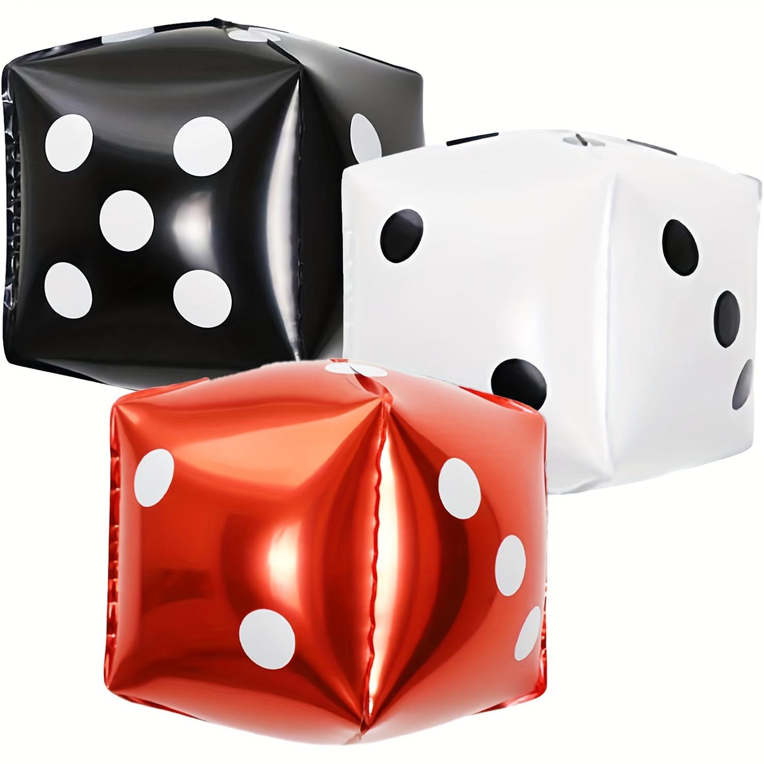 

3Pcs Cube Foil Balloons Dice Foil Ballon Casino Theme Party Adult Birthday Decor Las Vegas Party Poker Theme Party 12INCH